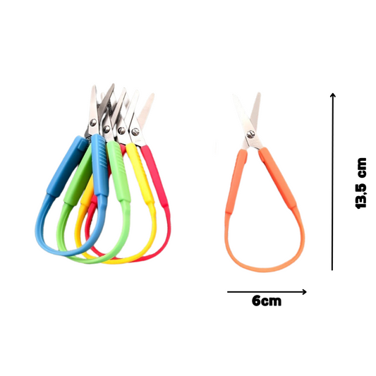 Ciseaux d'Apprentissage Ergonomiques à Ressort Easy Grip 13,5 cm ✂️