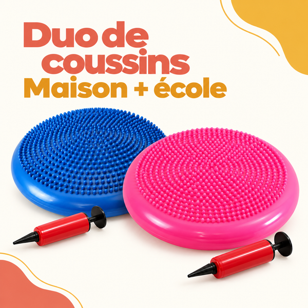 Duo de coussins d’assise dynamique — maison + école