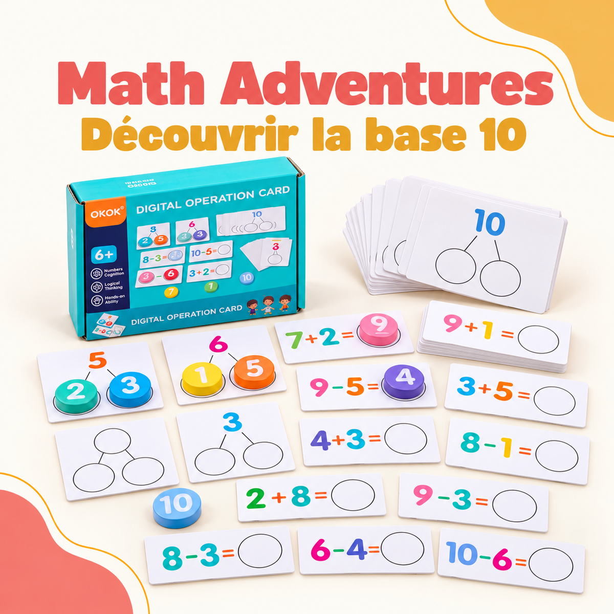 Jeu d’addition et de soustraction jusqu’à 10 – Math Adventures