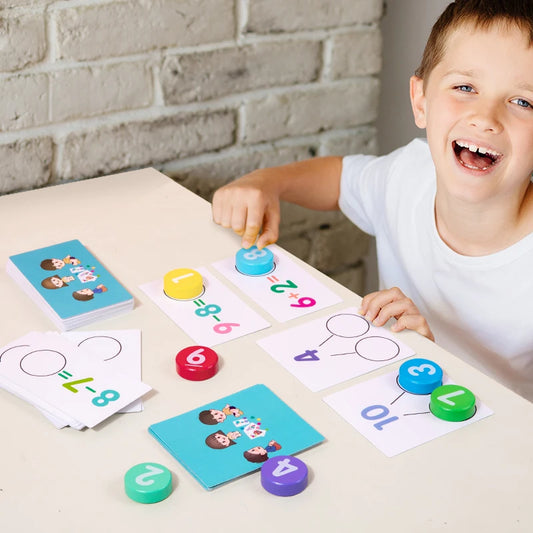Jeu éducatif pour enfant pour apprendre la base 10 en manipulant