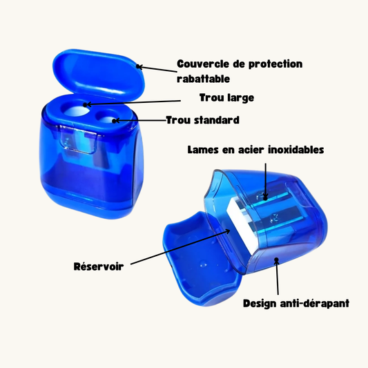 Taille-Crayon Ergonomique : Précision et Confort pour un Apprentissage Facile ✏️