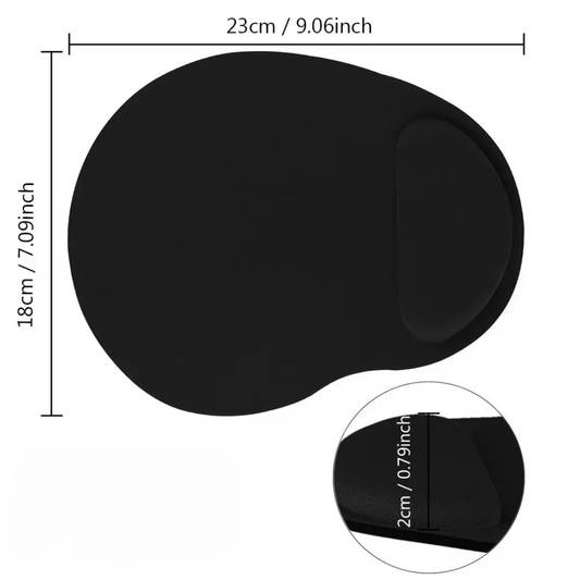 Tapis de Souris Ergonomique avec repose poignet Classique Noir