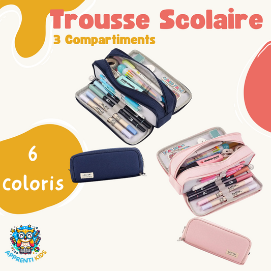 Trousse 3 compartiments - Rangement clair et optimisé