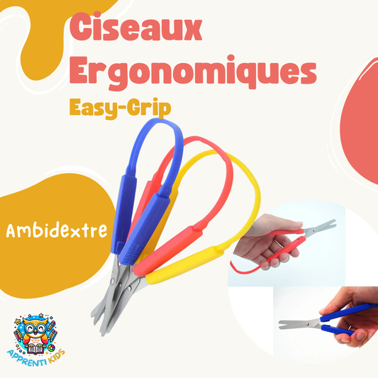 Ciseaux d'Apprentissage Ergonomiques à Ressort Easy Grip ✂️