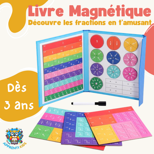 Le Livre Magnétique des Fractions :  Un Voyage Ludique dans le Monde des Nombres ! 🧮✨