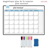 calendrier d'organisation magnétique effaçable mensuel 