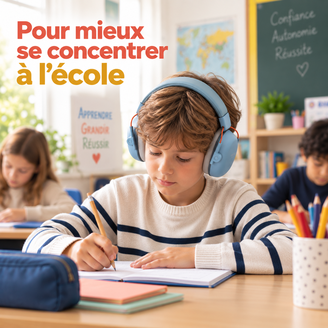 Utilisation du casque anti bruit enfant à l’école