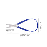 Ciseaux à ressorts bleu de 20cm pour adultes : dimensions
