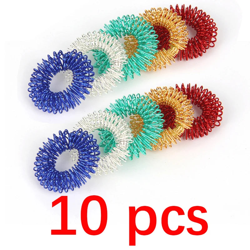 Fidget Toys - Bagues d'Acupression Anti-Stress - Lot de 5 ou 10 🧘‍♀️