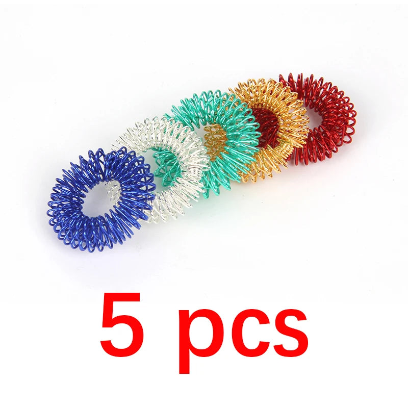 Fidget Toys - Bagues d'Acupression Anti-Stress - Lot de 5 ou 10 🧘‍♀️