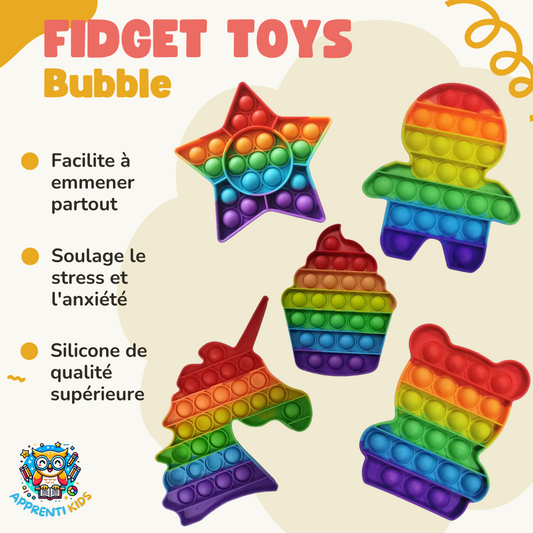 Fidget Toys Bubble Push-It - Formes Variées 🍦🦄🐻