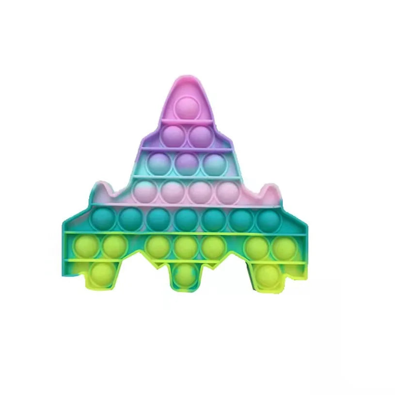 Fidget Toys Bubble Push-It avion arc en ciel
