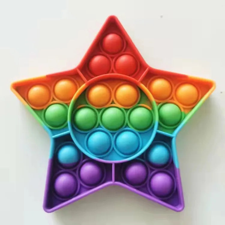 Fidget Toys Bubble Push-It étoile arc en ciel