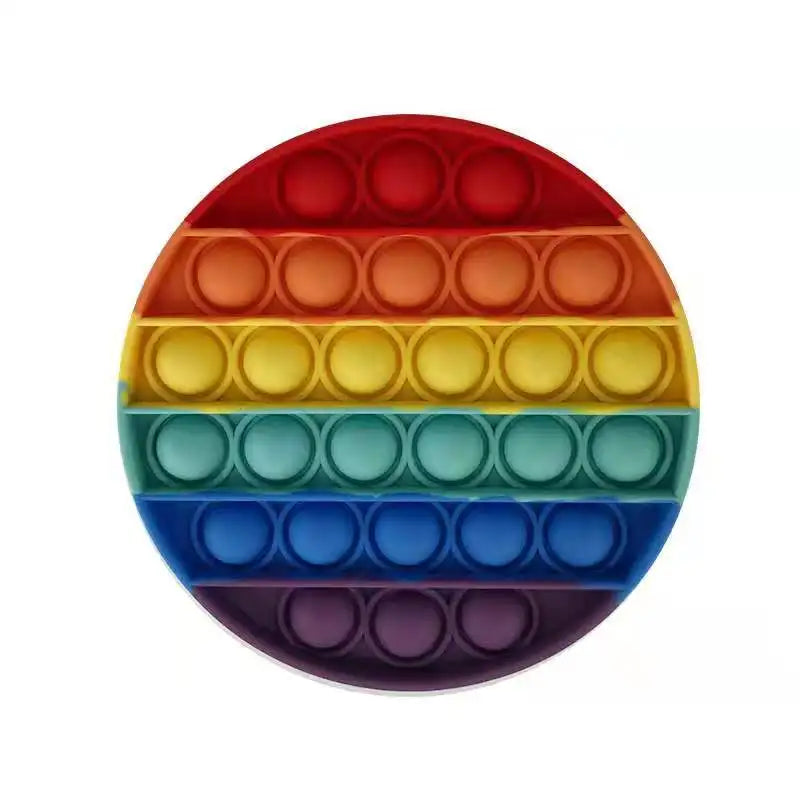 Fidget Toys Bubble Push-It rond arc en ciel