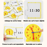 Jeu éducatif Montessori apprendre l'heure