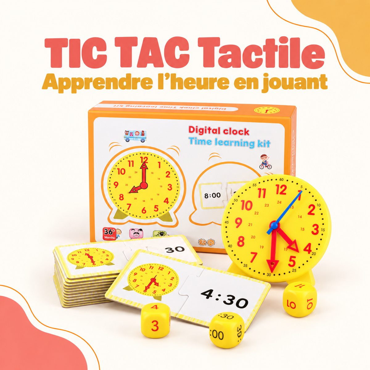 Horloge pédagogique – apprendre à lire l’heure