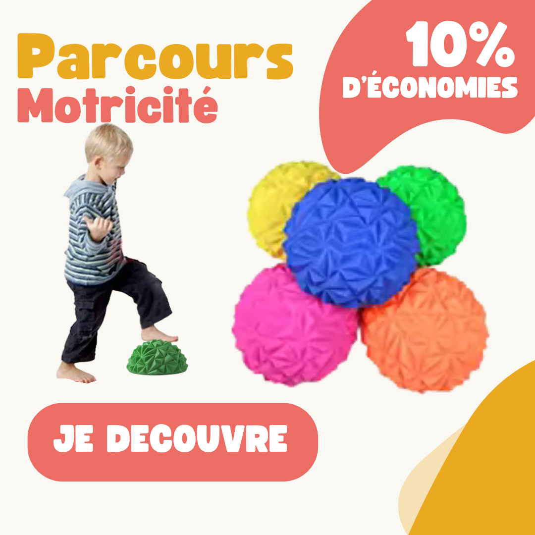 Le Kit Parcours Motricité :  Stimulez l'Équilibre et la Coordination avec des Demi-Sphères Sensorielles🤸‍♀️🌈 Lot de 3