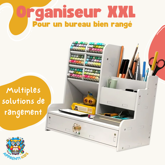 Organiseur de Bureau en Bois :  Rangement Pratique pour un Espace de Travail Zen 🌿
