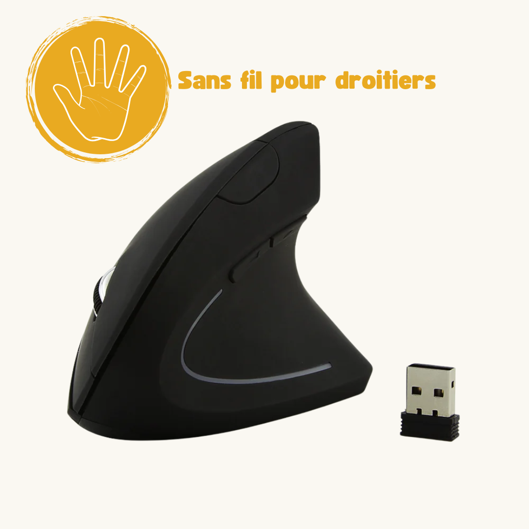 Souris Ergonomique Verticale Sans Fil - Droitier ou Gaucher 💻✨