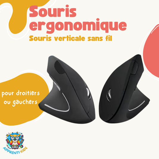 Souris Ergonomique Verticale Sans Fil - Droitier ou Gaucher 💻✨
