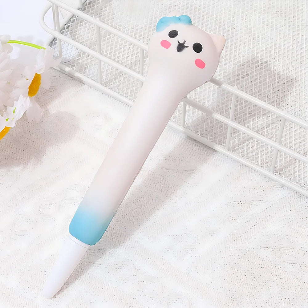 Stylo Squishy Chat Bleu
