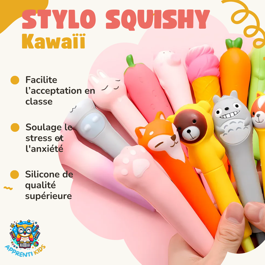 Stylo Squishy Kawaii – Anti-stress & Trop Mignon