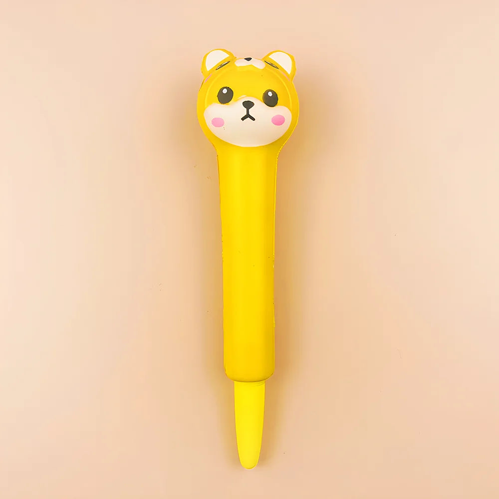 Stylo Squishy Kawaii Chien Jaune