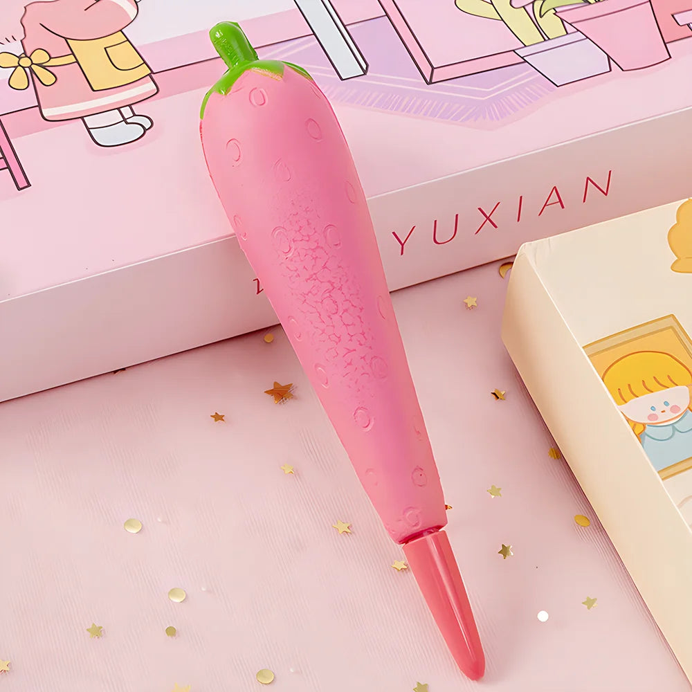 Stylo Squishy Kawaii Fraise