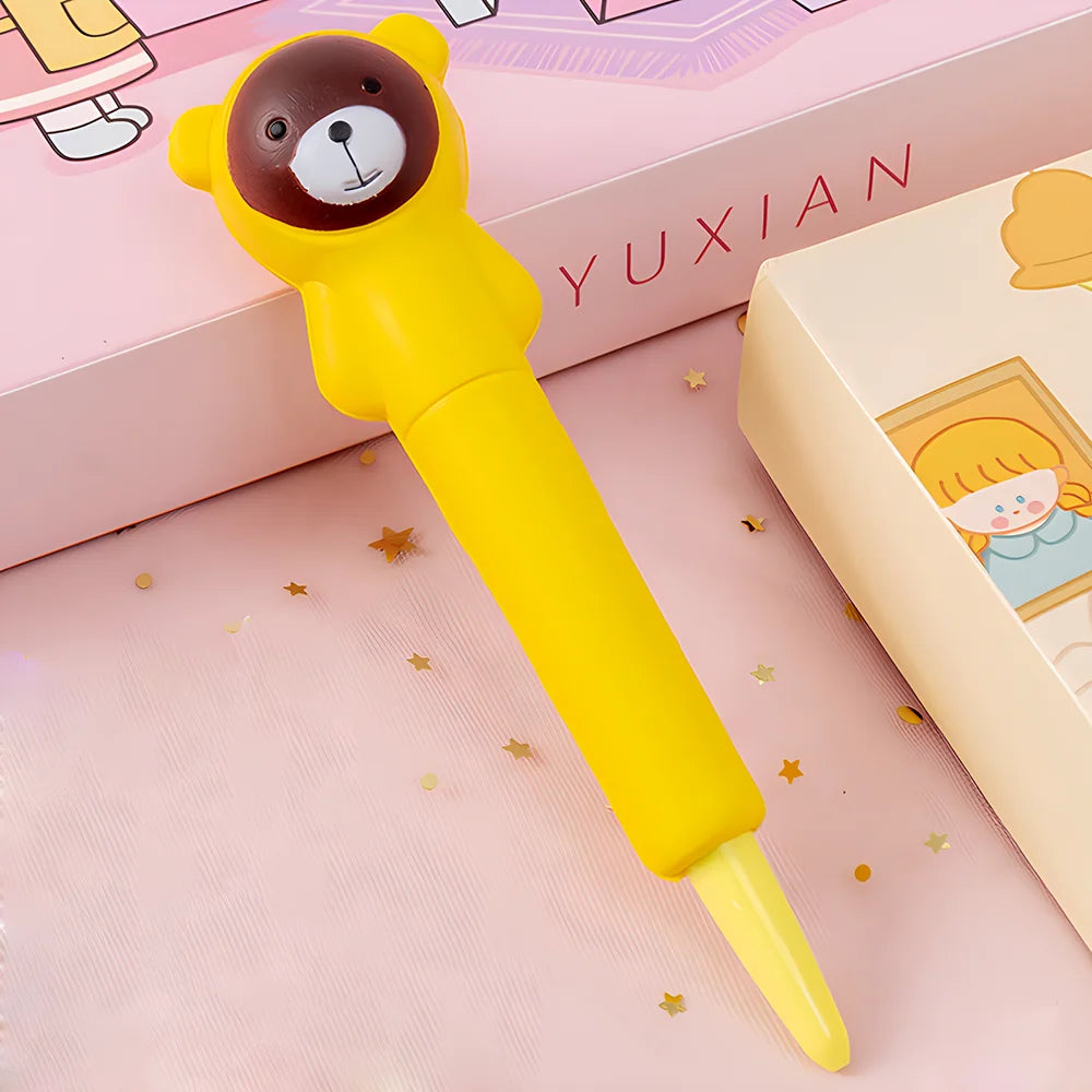 Stylo Squishy Ours Jaune