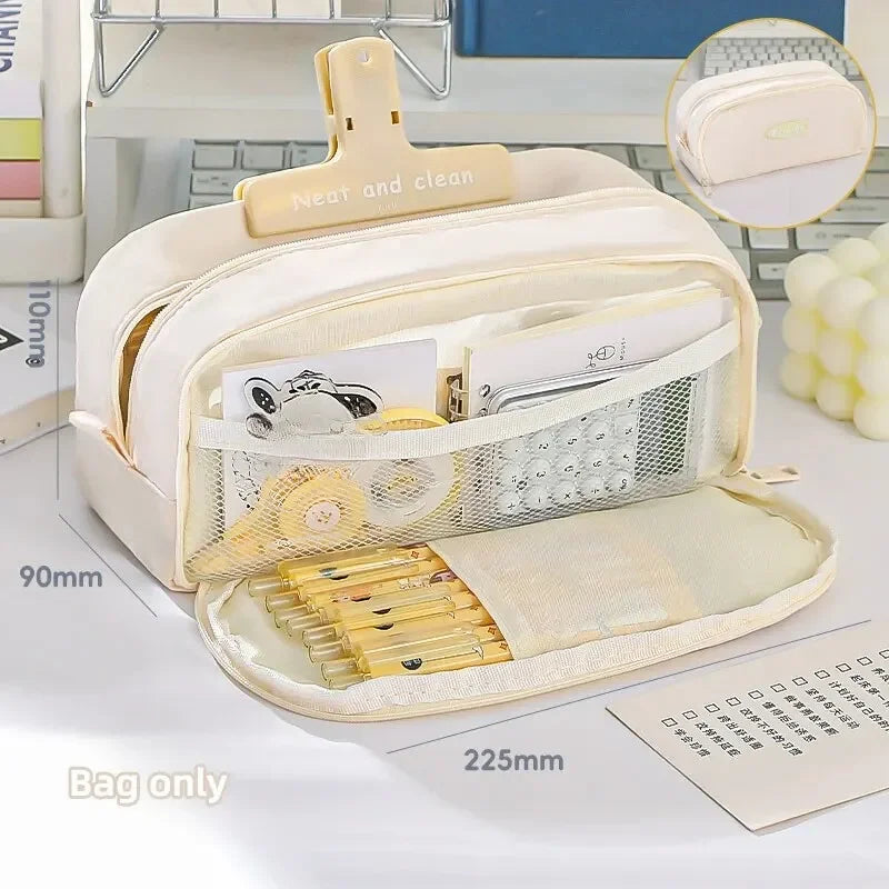 Trousse Scolaire à 2 Compartiments - Organisation Facile 🖊️