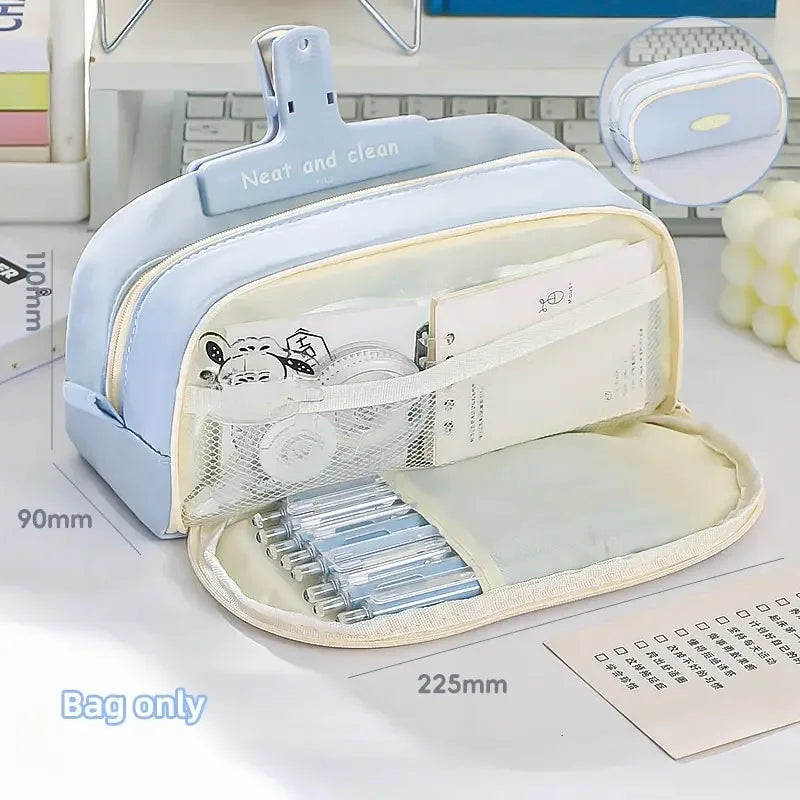Trousse Scolaire à 2 Compartiments - Organisation Facile 🖊️