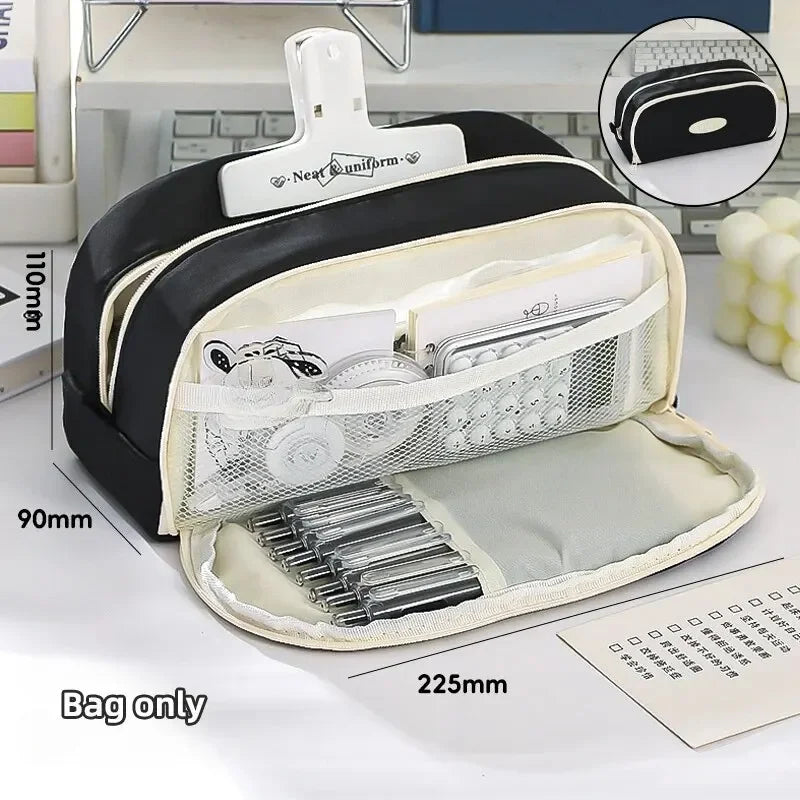 Trousse Scolaire à 2 Compartiments - Organisation Facile 🖊️