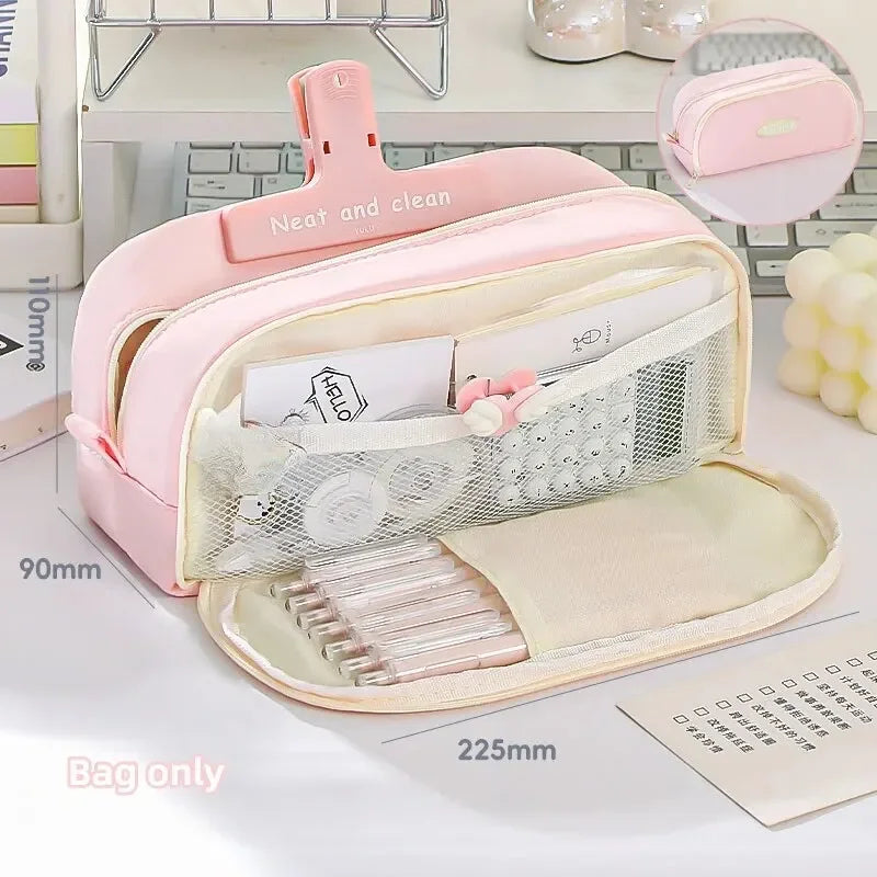 Trousse Scolaire à 2 Compartiments - Organisation Facile 🖊️
