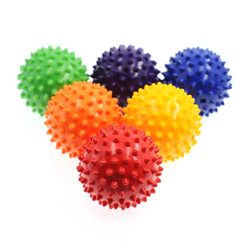 Balles sensorielles de massage multicolores à picots