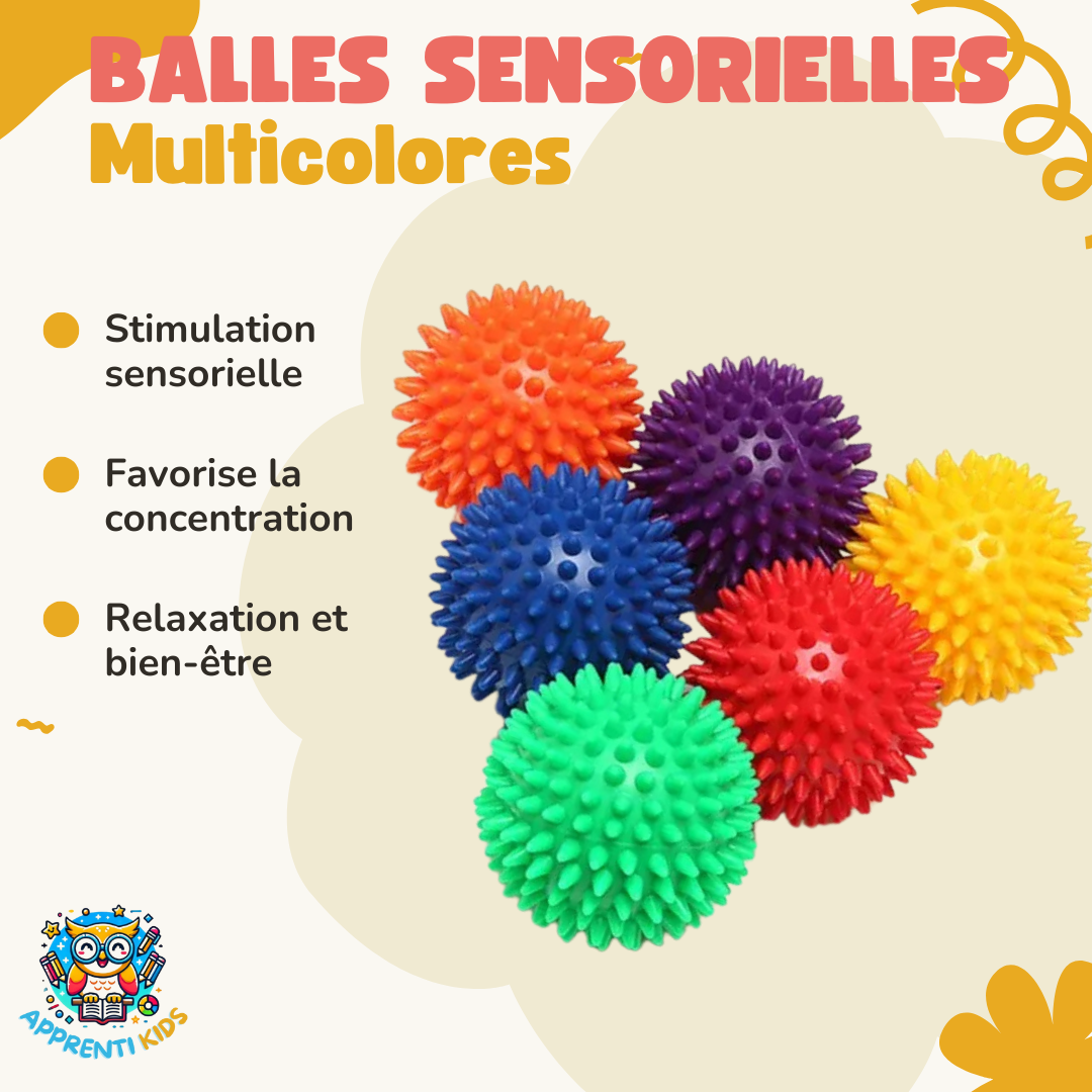 Balles Sensorielles Rondes Multicolores : Relaxez-vous et Stimulez votre concentration ! 🖐️