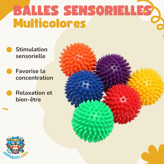 Balles Sensorielles Rondes Multicolores : Relaxez-vous et Stimulez votre concentration ! 🖐️