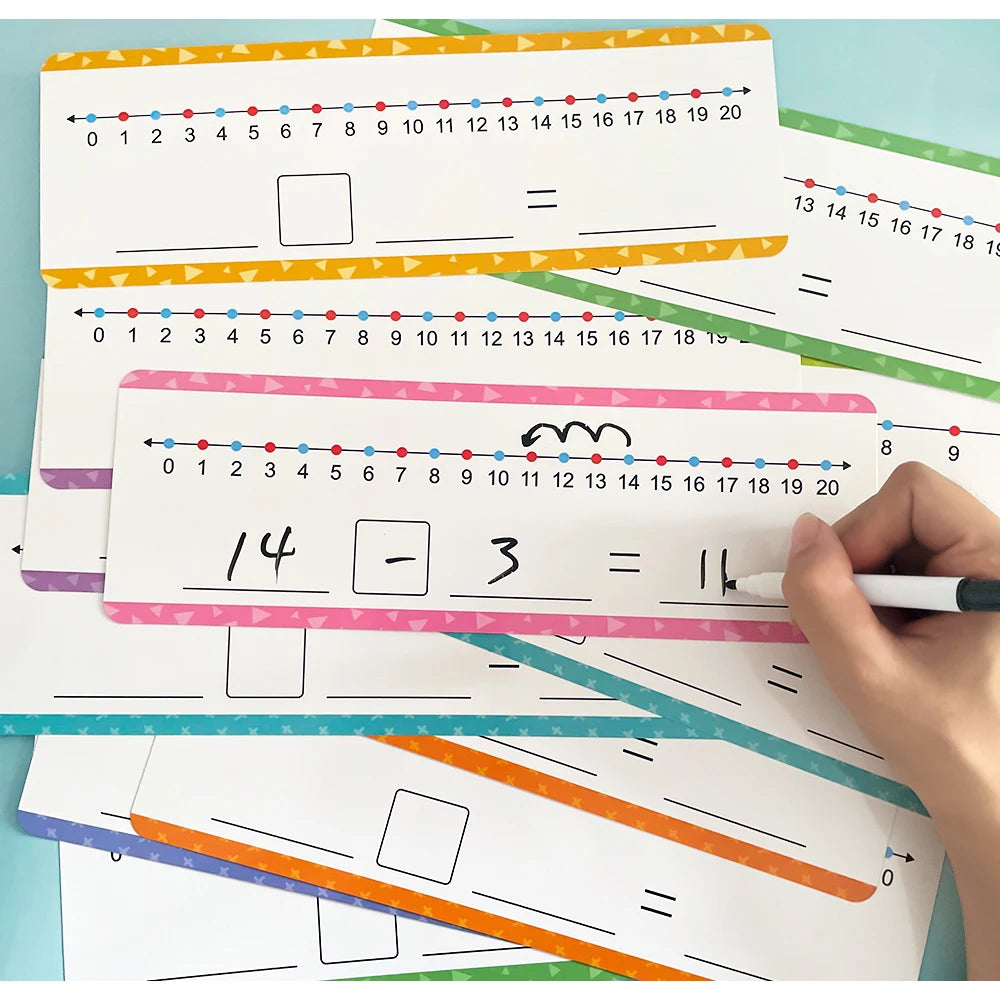 Cartes Numériques Effaçables pour l'Addition et la Soustraction