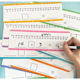 Carte d'additions et de soustractions effaçables pour apprendre la base 10
