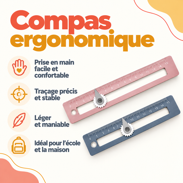 Compas ergonomique pour enfants – géométrie