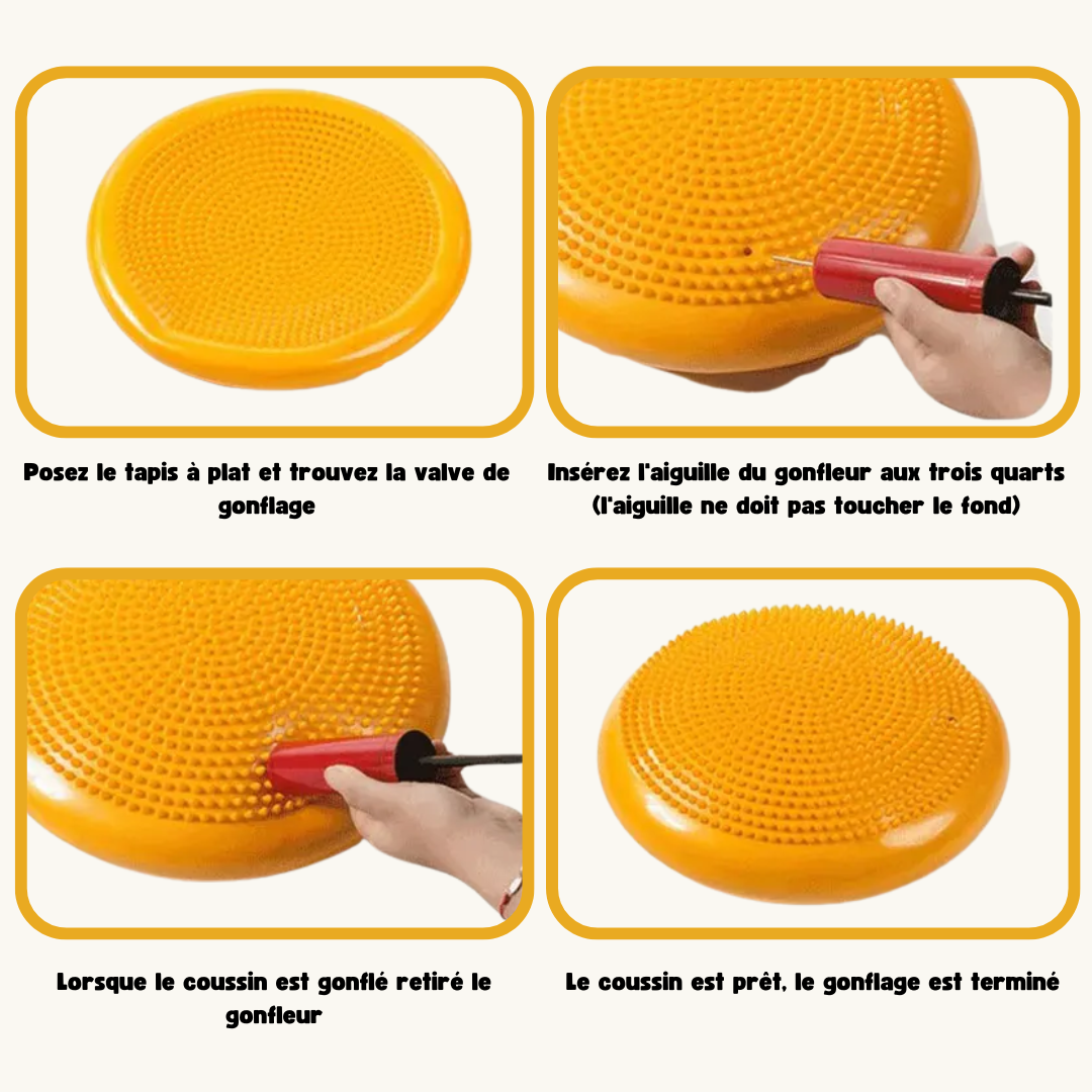 Coussin d'Équilibre Rond : Stimulez l'Équilibre et la Concentration 🤸‍♀️🧠