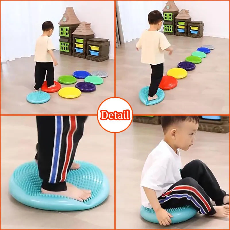 Coussin d'Équilibre Rond : Stimulez l'Équilibre et la Concentration 🤸‍♀️🧠
