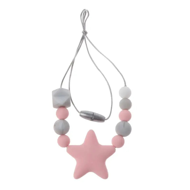 Fidget Toy collier à mâcher rose