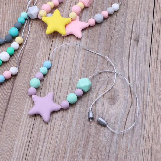 Fidget Toys - Collier Étoile Anti-Stress à Mâcher en Silicone ⭐