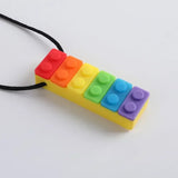 Fidget Toy collier à mâcher brique jaune