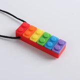 Fidget Toy collier à mâcher brique rouge
