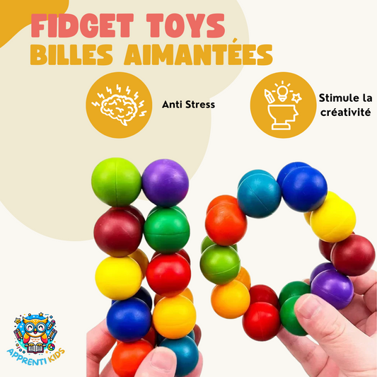 Fidget Toys - Lot de 20 Billes Aimantées pour Puzzles 3D 🧩