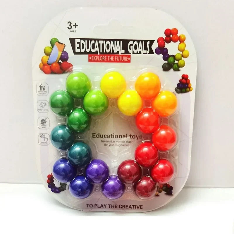 Fidget Toys - Lot de 20 Billes Aimantées pour Puzzles 3D 🧩
