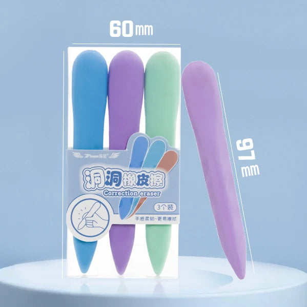 Gommes Ergonomiques Kawaii avec encoches : Effacez avec Confort et Style ! 🎨