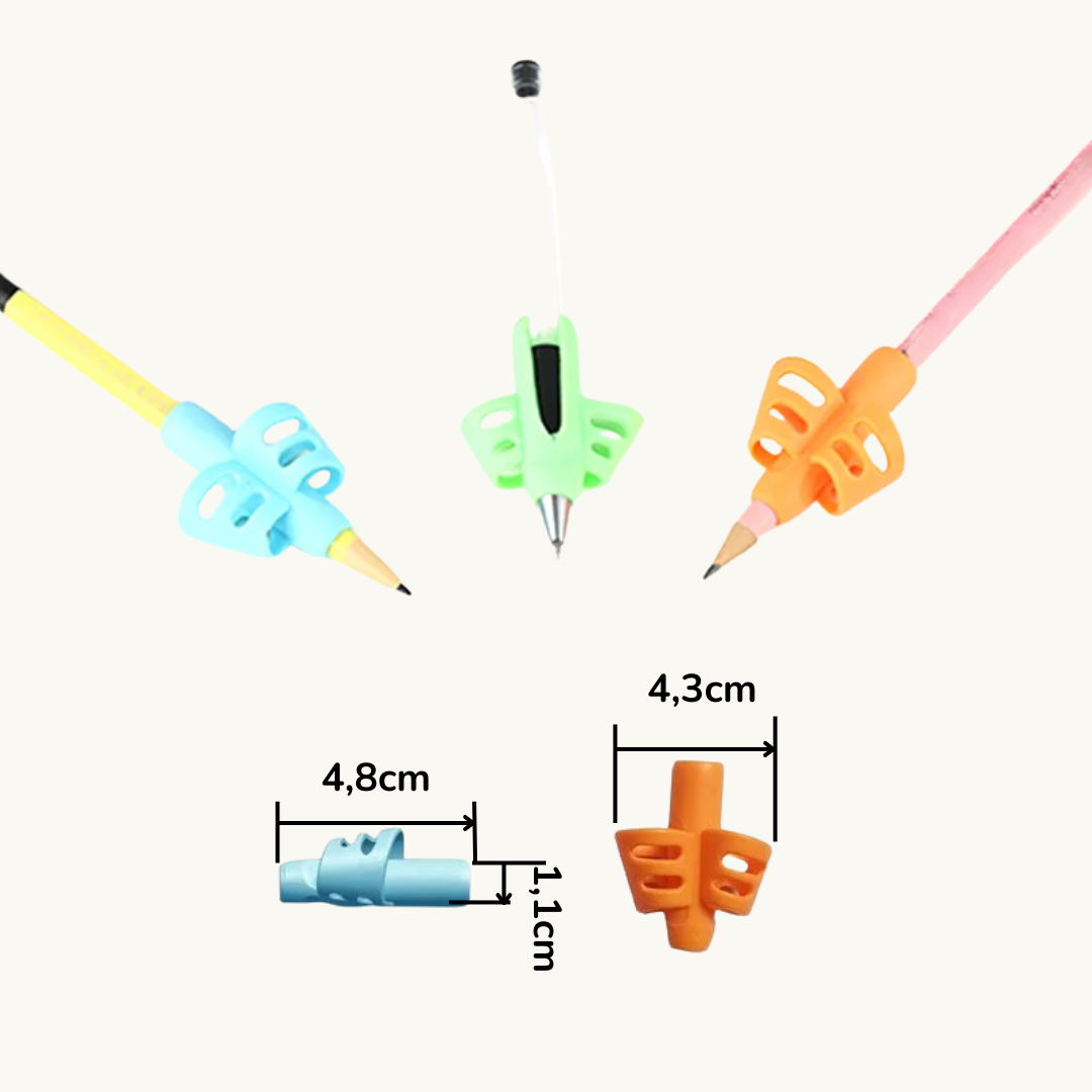 Lot de 3 Grips d'Écriture Ergonomiques – Améliorez la Posture et la Prise en Main du Stylo