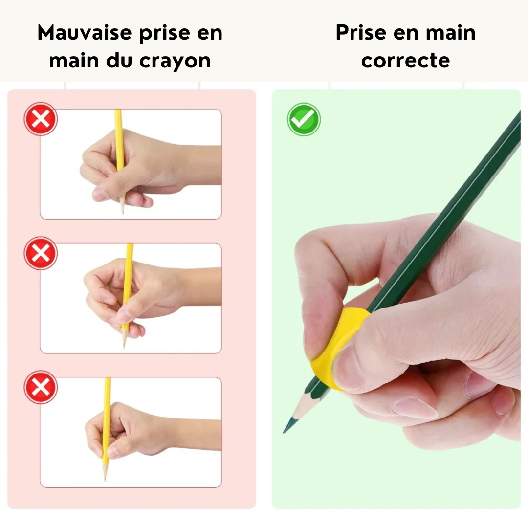 Grips d'Écriture Ergonomiques en Silicone :  Facilitez l'Apprentissage de l'Écriture ! ✍️